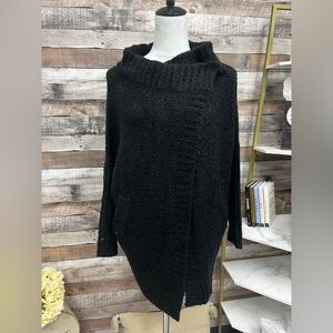 Figwood Black 1 Button Cardigan OS